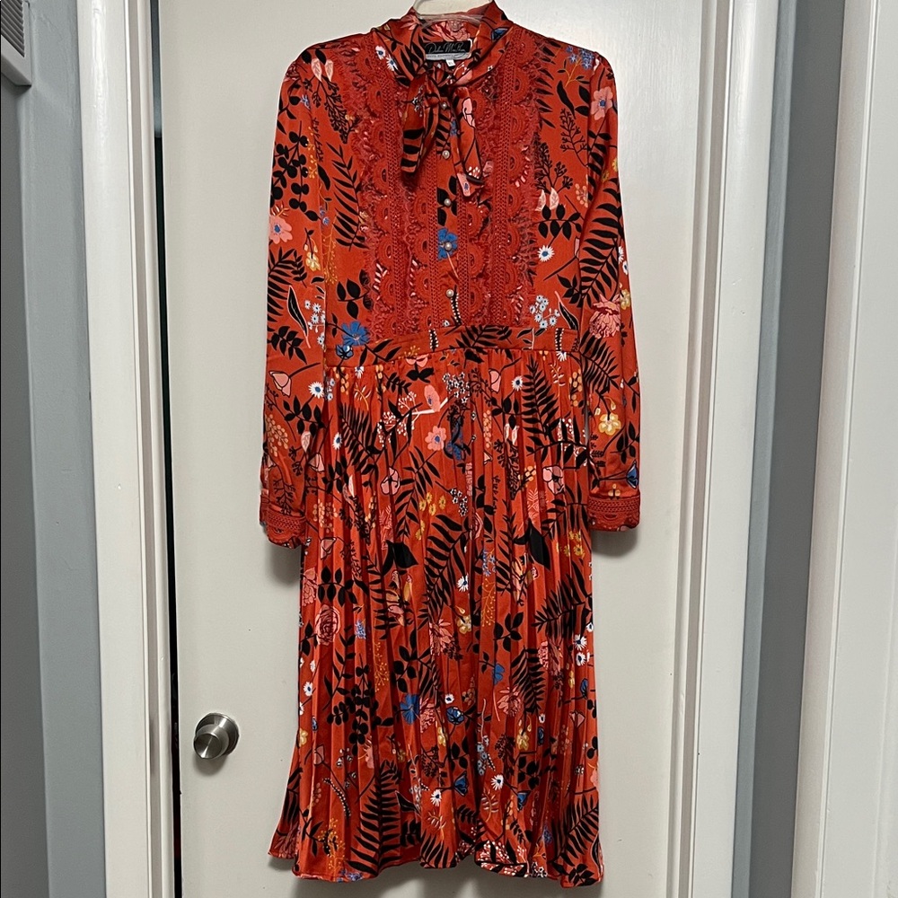 Floral Red Dress